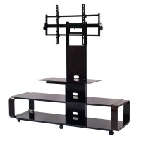 Flat Panel Tv Mounting System W 3 Av Shelves For Up To 85 Plasma Or Lcdled Tvs Espressoblack