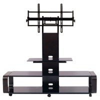 Flat Panel Tv Mounting System W 3 Av Shelves For Up To 85 Plasma Or Lcdled Tvs Espressoblack