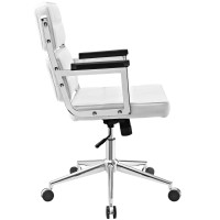 Modway Portray High Back Faux Leather Modern Office Chair In White