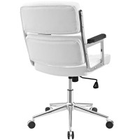 Modway Portray High Back Faux Leather Modern Office Chair In White