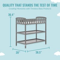 Dream On Me Emily Changing Table In Steel Grey, Comes With 1