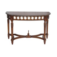 Neoclassical Demilune Console