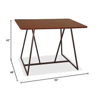 Safco Products 3020Cy Oasis Standing-Height Conference Table, Cherry Laminate/Black Steel