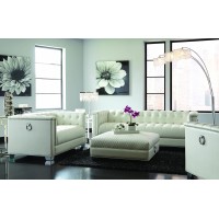 Chaviano Contemporary White Sofa