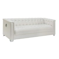 Chaviano Contemporary White Sofa