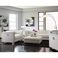 Chaviano Contemporary White Sofa