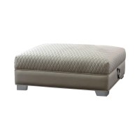 Chaviano Contemporary White Ottoman