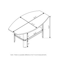 Furinno Simple Design Coffee Table, Dark Walnut