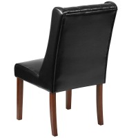 HERCULES Preston Series Black LeatherSoft Tufted Parsons Chair