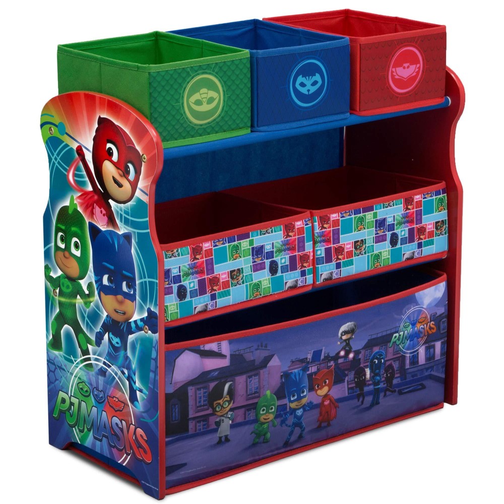 Delta Children 6 Bin Design And Store Toy Organizer - Greenguard Gold Certified,Pj Masks