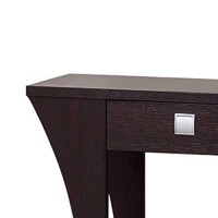 Benzara Wooden Console Sofa Side End Table With 1 Drawer And Open Shelf, Dark Brown
