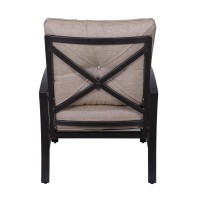 Outdoor Patio Club Chair With Cushion, Set Of 2(D0102H7F426)