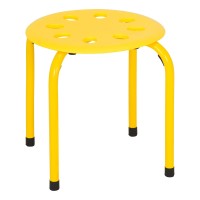 Norwood Commercial Furniture Assorted Color Kid-Size Stack Stool Set- Stackable Stools - Flexible Seating For Home, Children'S Tables, School Classrooms - Plastic/Metal (Pack Of 5), 12