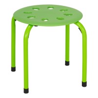 Norwood Commercial Furniture Assorted Color Kid-Size Stack Stool Set- Stackable Stools - Flexible Seating For Home, Children'S Tables, School Classrooms - Plastic/Metal (Pack Of 5), 12