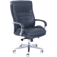 LaZBoy ComfortCore Gel Seat Executive Chair Black Faux Leather Seat Black Faux Leather Back 1 Each