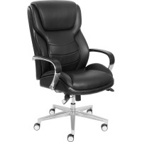 LaZBoy ComfortCore Gel Seat Executive Chair Black Faux Leather Seat Black Faux Leather Back 1 Each