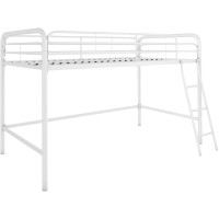 Dhp Jett Junior Twin Metal Loft Bed, White