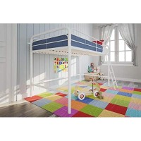 Dhp Jett Junior Twin Metal Loft Bed, White