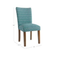 Homepop Parsons Classic Upholstered Accent Dining Chair  Teal (Set Of 2)