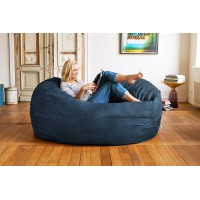 Lumaland Luxurious Giant 6Ft Bean Bag Chair With Microsuede Cover Ultra Soft Foam Filling Washable Large Bean Bag Sofa For K