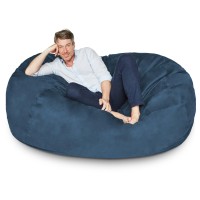 Lumaland Luxurious Giant 6Ft Bean Bag Chair With Microsuede Cover Ultra Soft Foam Filling Washable Large Bean Bag Sofa For K