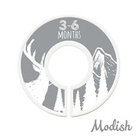 Modish Labels Baby Clothes Size Dividers, Baby Closet Organizers, Closet Size Dividers, Baby Closet Organizers, Clothes Organizer, Neutral, Boy, Girl, Woodland Animals, Tribal, Nordic (Gray)