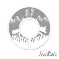Modish Labels Baby Clothes Size Dividers, Baby Closet Organizers, Closet Size Dividers, Baby Closet Organizers, Clothes Organizer, Neutral, Boy, Girl, Woodland Animals, Tribal, Nordic (Gray)