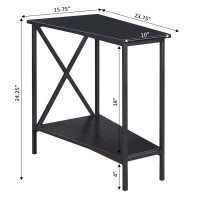 Convenience Concepts Tucson Wedge End Table Black