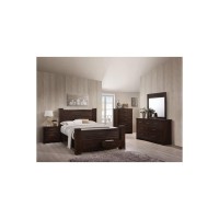 Benzara Modern Style Deluxe Bedroom Bed With Storage Queen Brown