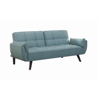 Caufield Biscuittufted Sofa Bed Turquoise Blue