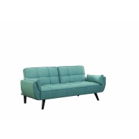 Caufield Biscuittufted Sofa Bed Turquoise Blue