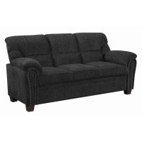 Decorative nailhead detailing and a plush multi-tonal chenille fabricUltra-plush, padded arms, back, and headrest offer luxurious comfortSupportive and durable pocket coil seatsSmall scale seating, perfect for apartments and condosSturdy and supportive ki