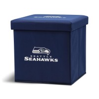 Franklin Sports Nfl Seattle Seahawks Storage Ottoman With Detachable Lid 14 X 14 X 14 - Inch