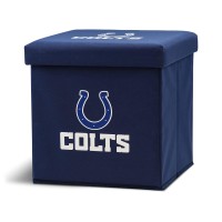 Franklin Sports Nfl Indianapolis Colts Storage Ottoman With Detachable Lid 14 X 14 X 14 - Inch