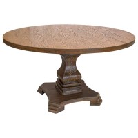 Best Master Mannsville Rustic Solid Wood Dining Table in Brown