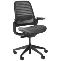 Steelcase Series 1 Office Chair - Ergonomic Work Chair With Wheels For Carpet - Helps Support Productivity - Weight-Activated Controls, Back Supports & Arm Support - Easy Assembly - Graphite