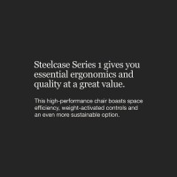 Steelcase Series 1 Office Chair - Ergonomic Work Chair With Wheels For Carpet - Helps Support Productivity - Weight-Activated Controls, Back Supports & Arm Support - Easy Assembly - Licorice Cogent