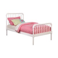 Add texture to a bedroom with this twin bed with a bobbin motifTraditional style with slender posts and bobbin-style slatsCharming in a rustic or cabin-inspired bedroomConstructed with solid pineSlat kit included