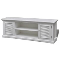 White Wooden TV Stand 241373