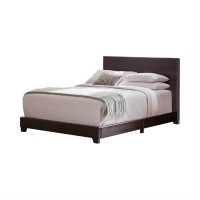 Dorian Brown Faux Leather Upholstered Full Bed