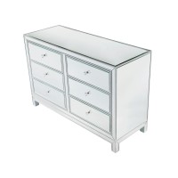 Dresser 6 drawers 48in. W x 18in. Din. x 32in. H in antique silver paint