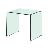 Charming, retro modern style occasional setSoftly curved table top edge creates a sleek, modern silhouetteClear finish for a contemporary look