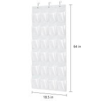 Bofoho Over The Door Shoe Organizer Space Saving Shoe Rack For Closet Door With 24 Pockets And Hook Shoe Holder Back Of Door