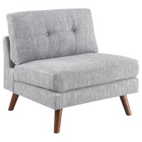 Churchill Modern Grey Armless Chair