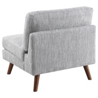 Churchill Modern Grey Armless Chair