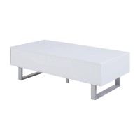 Contemporary Glossy White Coffee Table