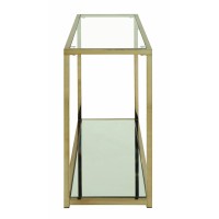 Calantha Modern Chocolate Chrome Sofa Table