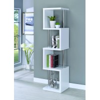 Modern White FourTier Bookcase