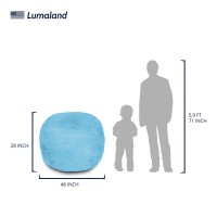 Lumaland Luxurious 4Ft Bean Bag Chair With Microsuede Cover Ultra Soft Foam Filling Washable Medium Bean Bag Sofa For Kids