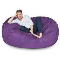 Lumaland Luxurious Giant 6Ft Bean Bag Chair With Microsuede Cover Ultra Soft Foam Filling Washable Large Bean Bag Sofa For K